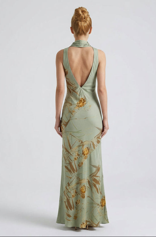 Elara Pleated Maxi Dress