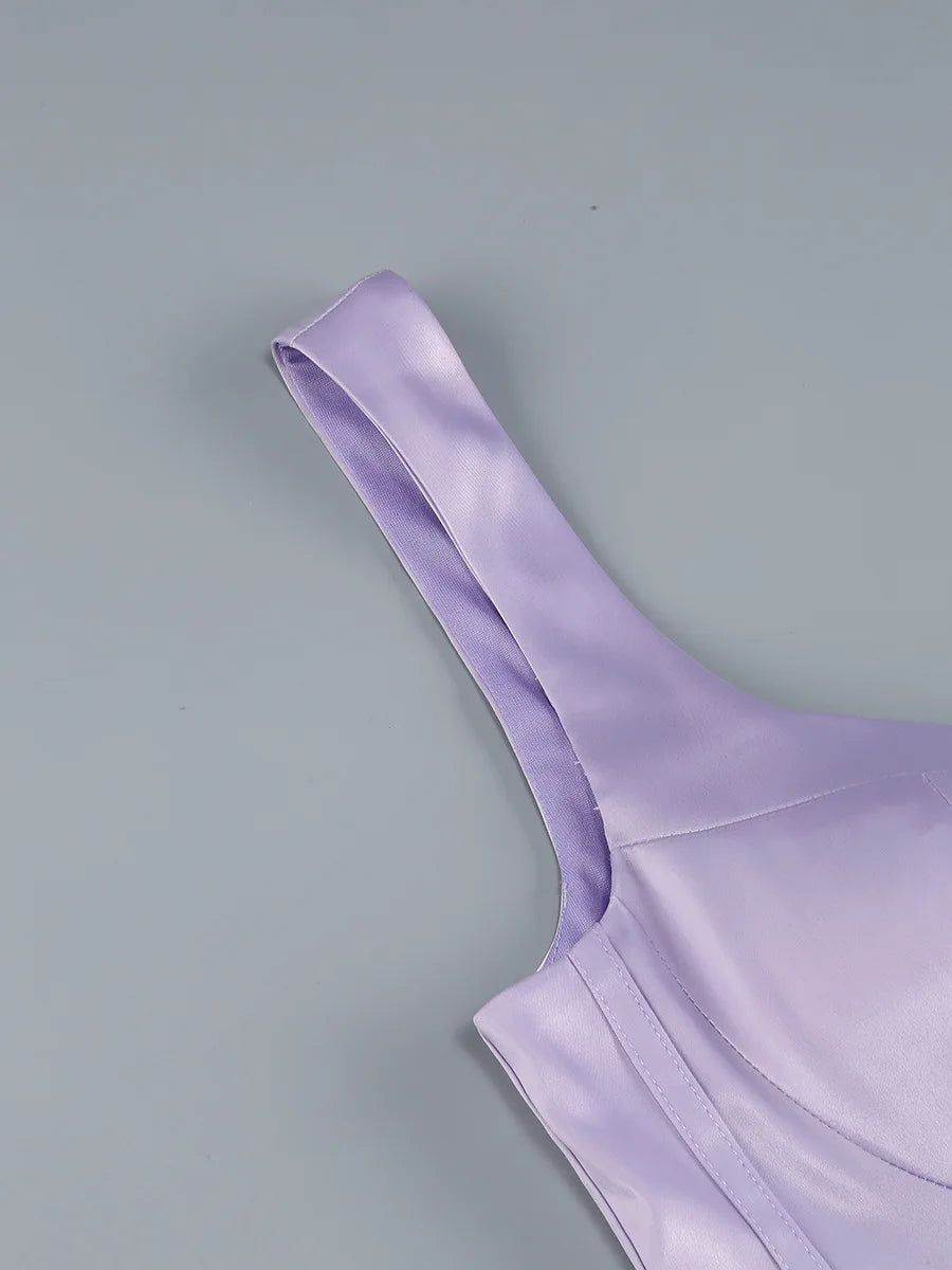 Purple Diamond Sculpted Maxi Dress