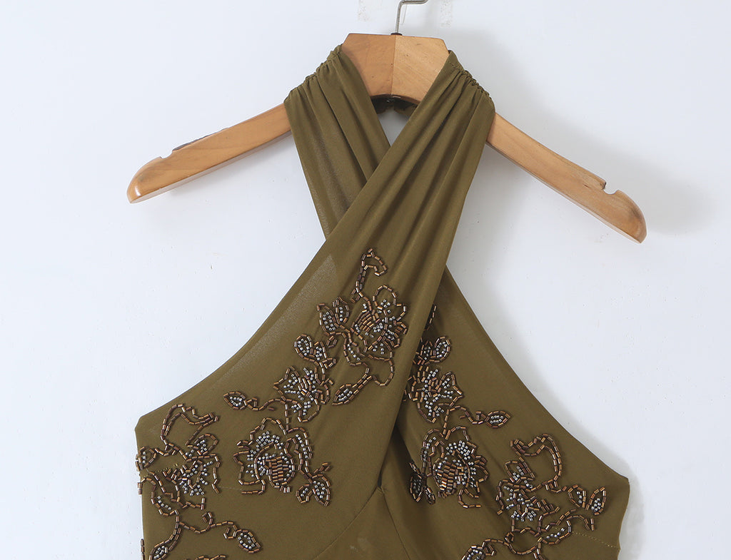 The Amara Asymmetric Maxi Dress