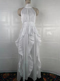 Women'S Spring 2026 Vintage Elegant Ruffled Sleeveless Cinched Waist Long Dress New Arrival