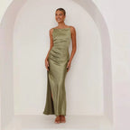 Women's Backless Slit  Spaghetti Strap Midi Dress