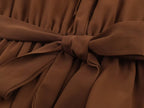TAOP&ZA 25 New Elegant Fashion Women's Clothing European and American Temperament Ruffled Long Sleeve Tie Waist Long Skirt 8967