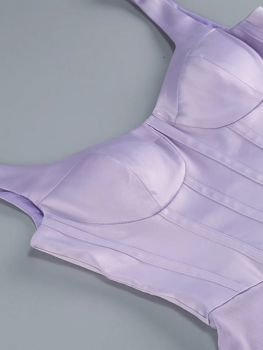 Purple Diamond Sculpted Maxi Dress