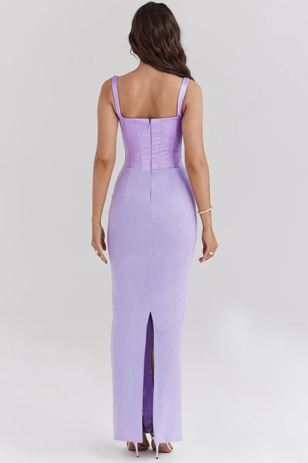 Purple Diamond Sculpted Maxi Dress