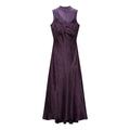 PB&ZA Women 2026 Summer New Chic Fashion Mesh Patchwork Long Dress Vintage Sleeveless Female Dresses Robe Mujer