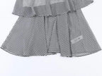 TAOP&ZA 2026 Spring New Fashionable Simple Layered Decorated Long-Sleeved Stand Collar Polka Dot Midi Maxi Dress 9861