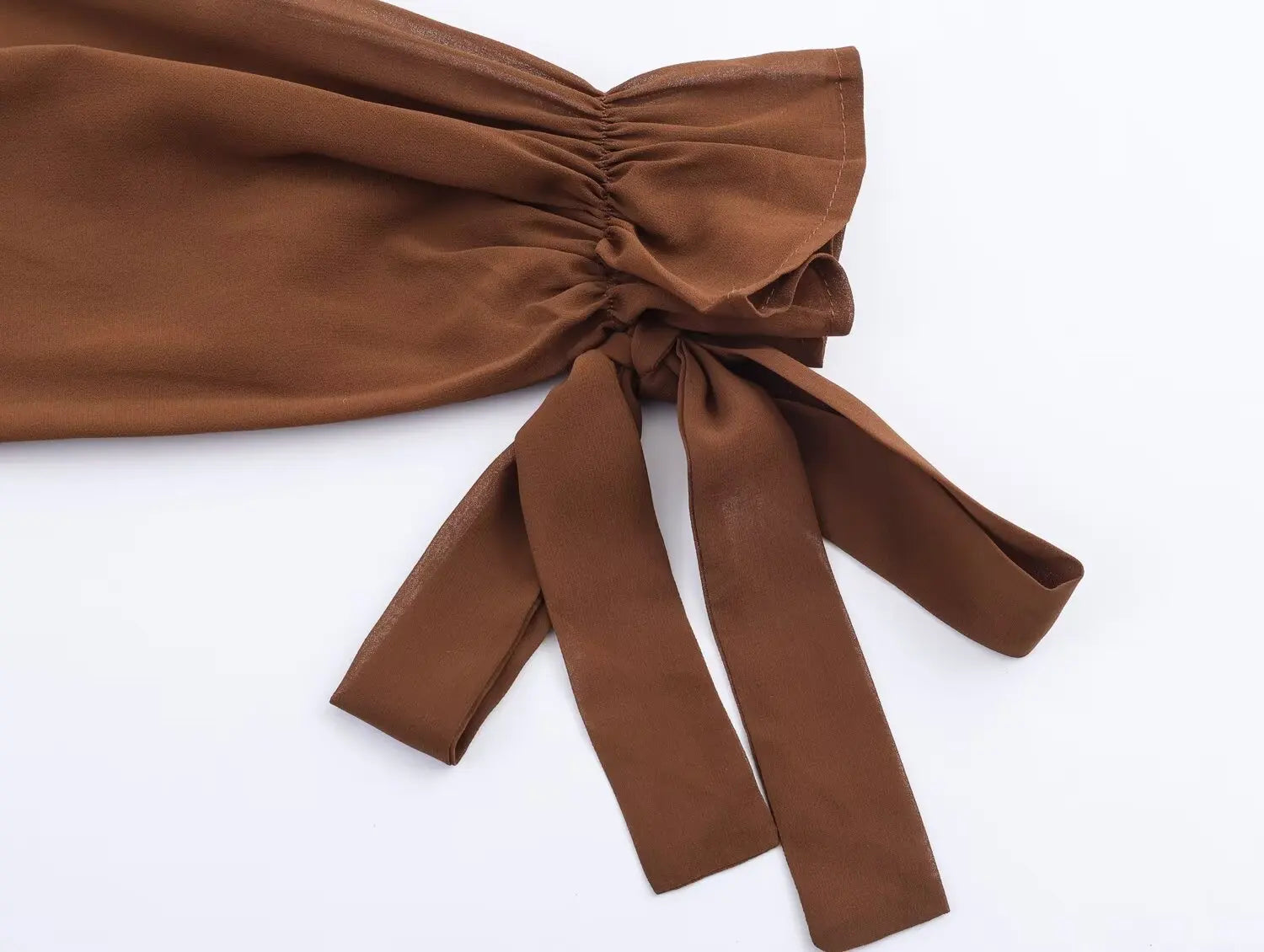 TAOP&ZA 25 New Elegant Fashion Women's Clothing European and American Temperament Ruffled Long Sleeve Tie Waist Long Skirt 8967