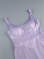 Purple Diamond Sculpted Maxi Dress