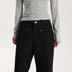Women Black Wide Leg Jeans Mid Waist Loose Fit Casual Vintage Denim Pants High Quality Durable Structured Fabric