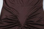 Bodycon Mock-Neck Long Sleeve Maxi Dress