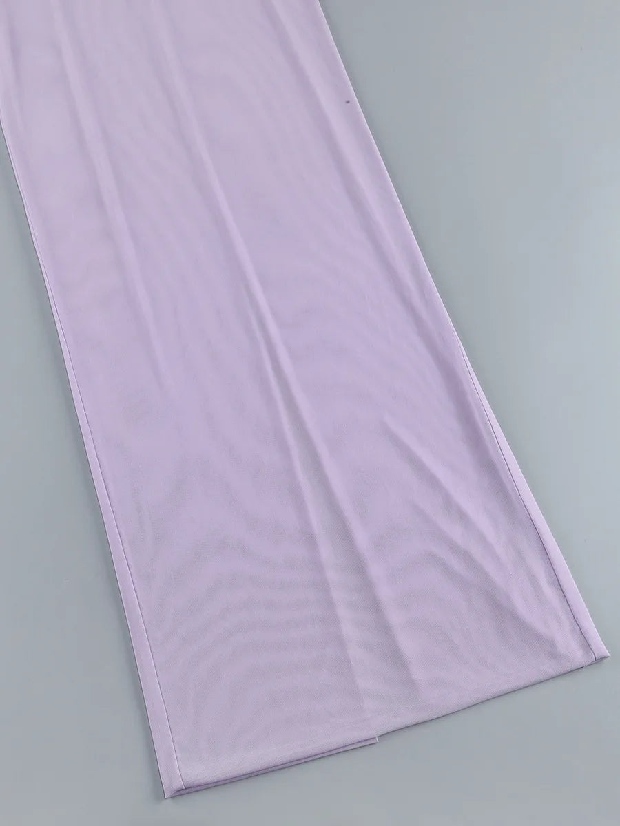 Purple Diamond Sculpted Maxi Dress